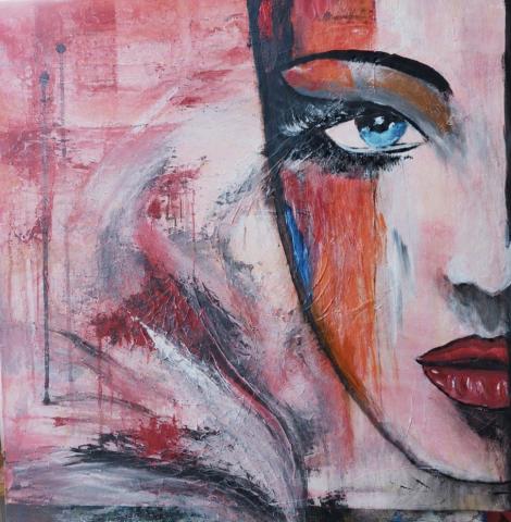 Bild Auge sei wachsam Acrylbild 60x60x4