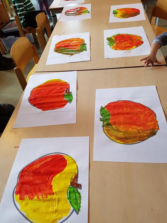 Gemälde von Kindergartenkinder